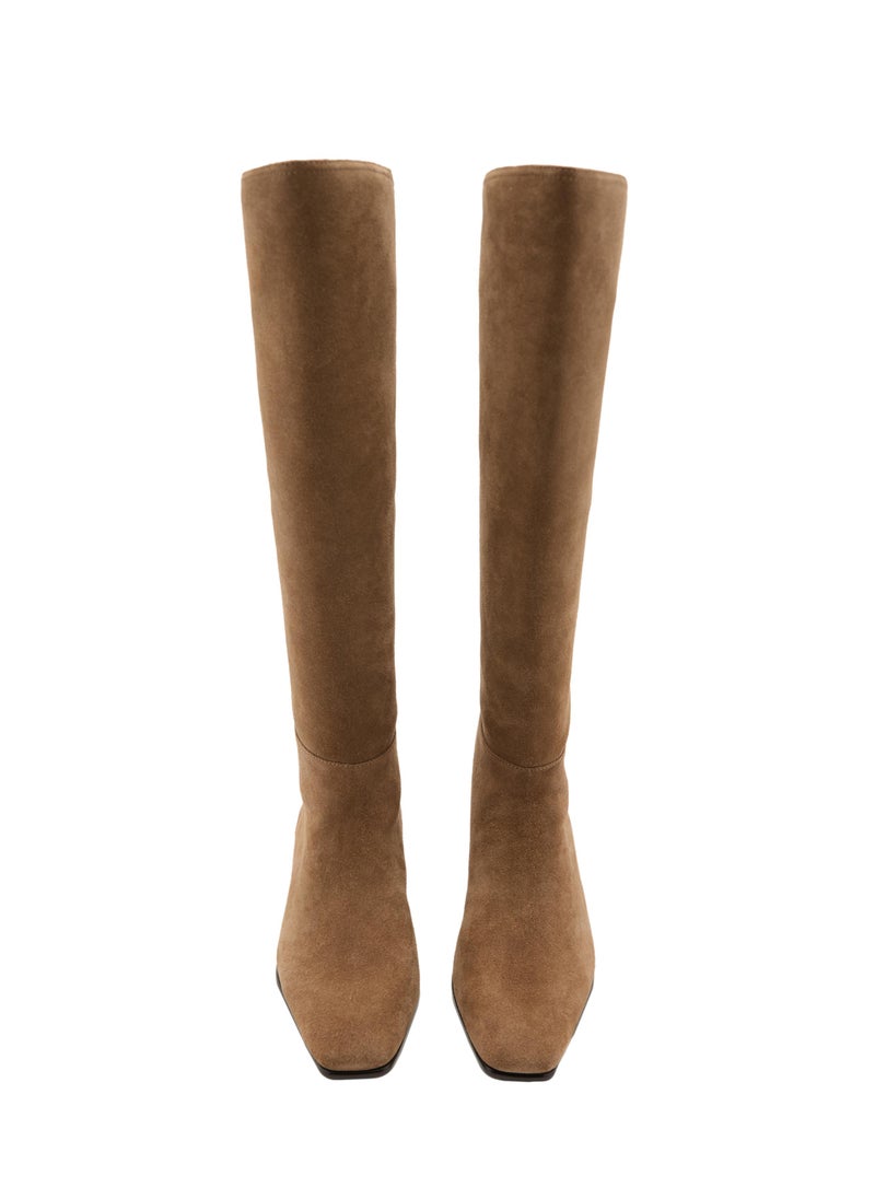 MANGO High-leg suede boots - Image 4