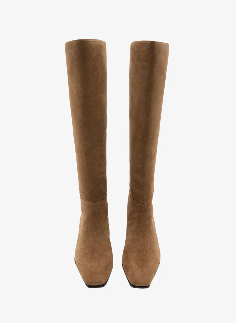 MANGO  High-leg suede boots for Women | Best Price UAE