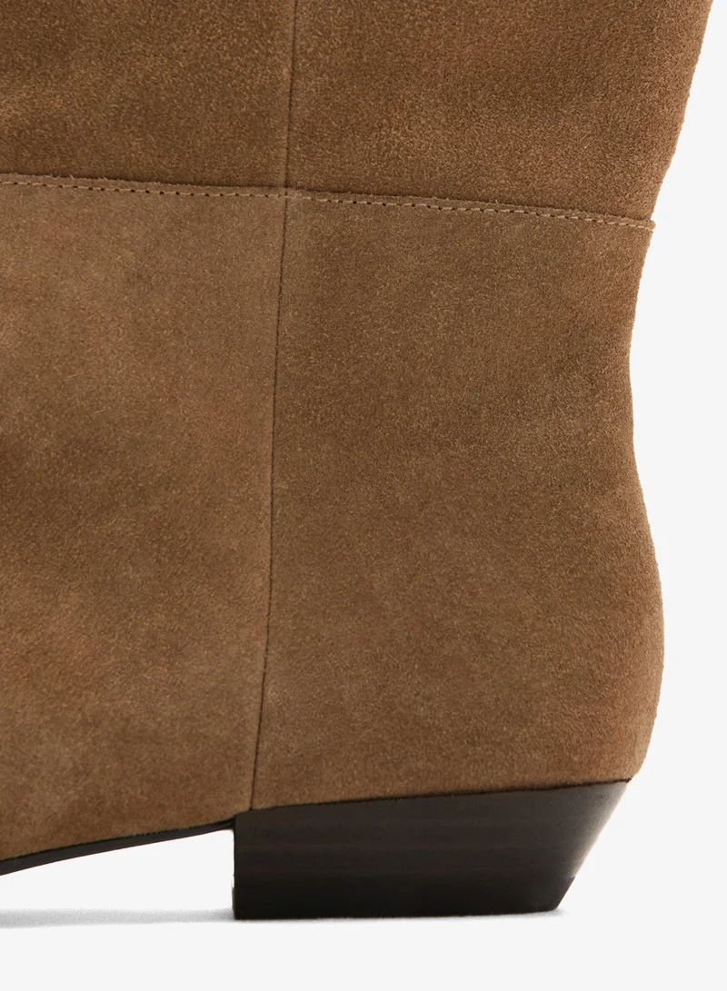 MANGO  High-leg suede boots for Women | Best Price UAE