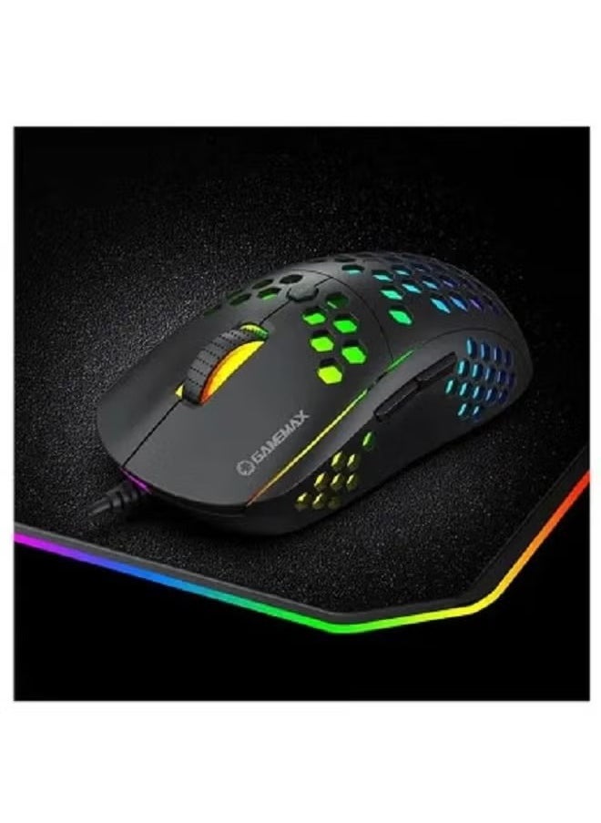 Gamemax Gaming Mouse with Lightweight Honeycomb Shell Ultralight Weave Cable 6400 Dpi Optical Sensor  - Image 2
