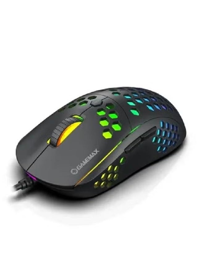 Gamemax Gaming Mouse with Lightweight Honeycomb Shell Ultralight Weave Cable 6400 Dpi Optical Sensor  - Image 5