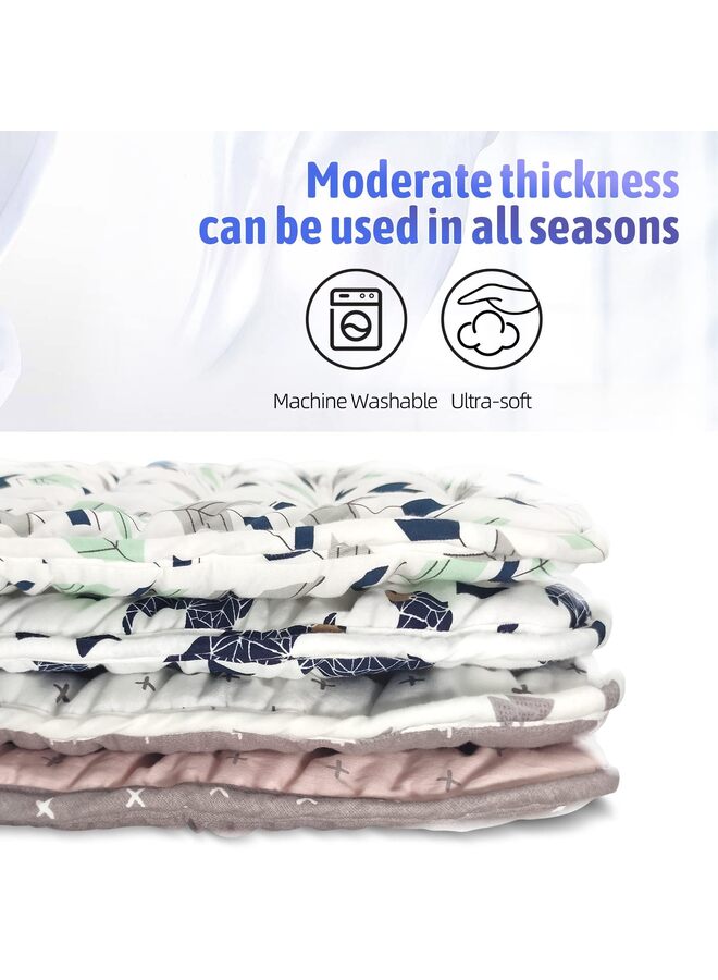 1PCS Stroller Cushion, Infant Car Seat Insert-Universal Breathable and Soft Newborn Stroller Mat-Cotton Cover Toddler Seat Pad Liner for Stroller, 34x78cm(Color:Green) - Image 2