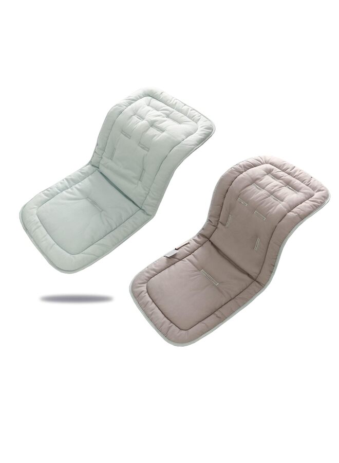 1PCS Stroller Cushion, Infant Car Seat Insert-Universal Breathable and Soft Newborn Stroller Mat-Cotton Cover Toddler Seat Pad Liner for Stroller, 34x78cm(Color:Green) - Image 1