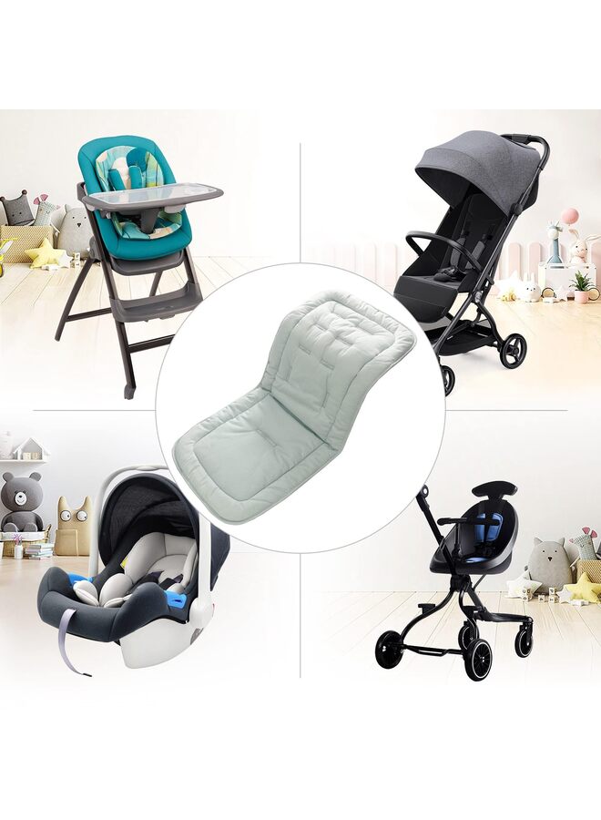 1PCS Stroller Cushion, Infant Car Seat Insert-Universal Breathable and Soft Newborn Stroller Mat-Cotton Cover Toddler Seat Pad Liner for Stroller, 34x78cm(Color:Green) - Image 5