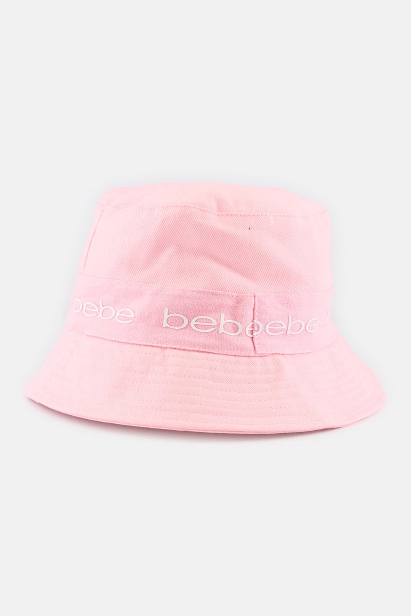 bebe قبعة دلو بشعار العلامة التجارية للنساء، وردية - Image 2