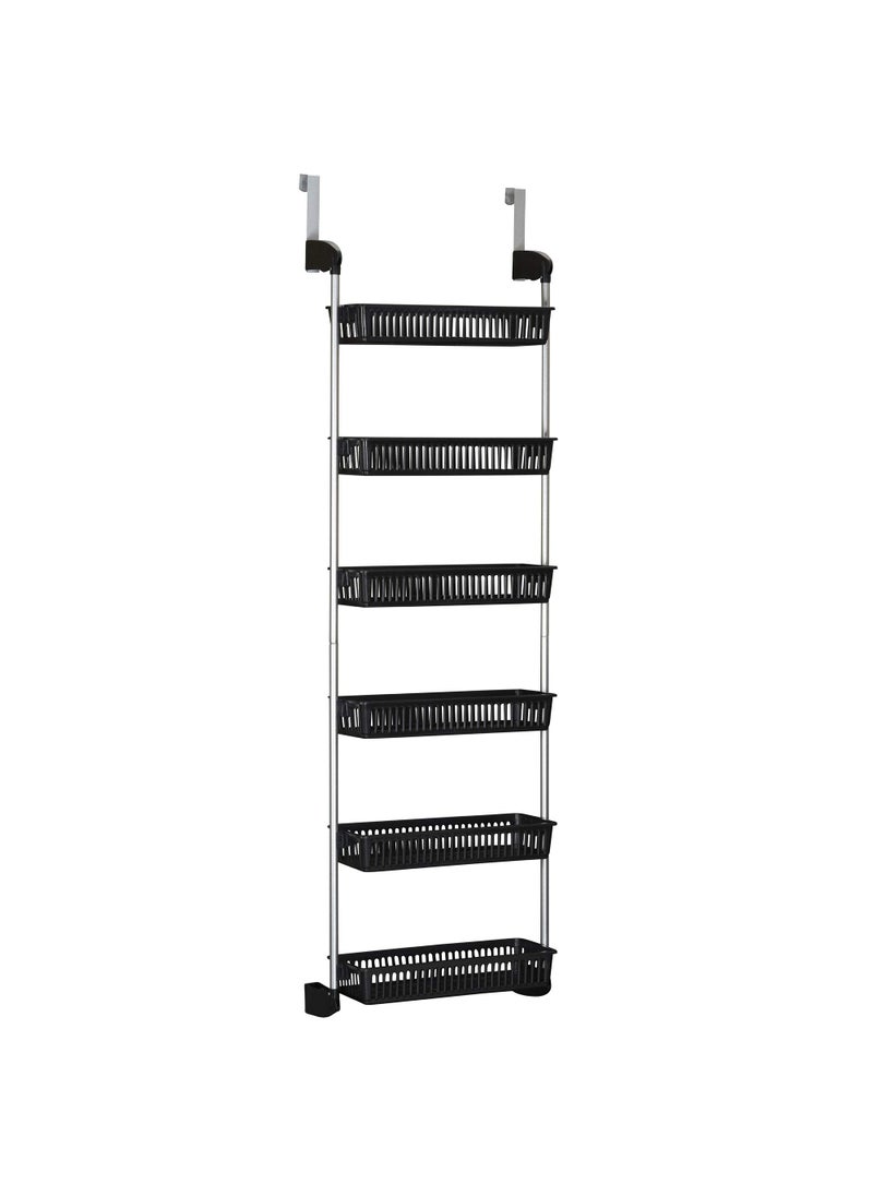 Household Essentials Household Essentials Black 6Tier Basket OverTheDoor Organizer 21571 