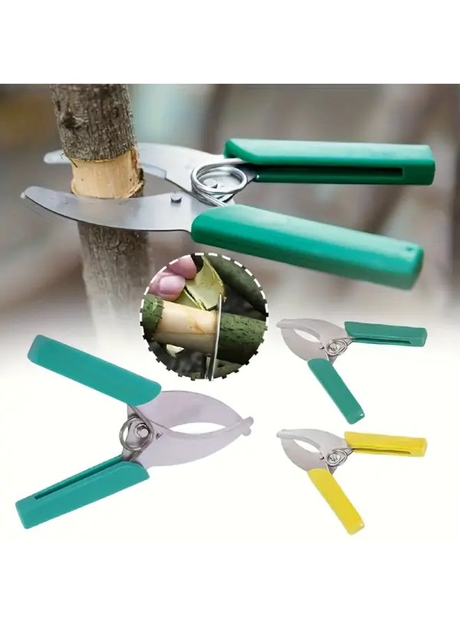 Green Stainless Steel Grafting Tool with Bark Cutter for Fruit Tree Vineyard Planting - Image 3
