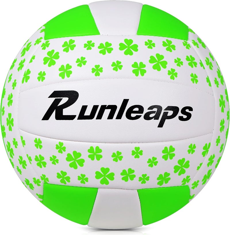 Runleaps Beach Volleyball Official Size 5 Soft Waterproof Volleyball Sand Sports PU Ball for Indoor, Outdoor, Pool, Gym, Training - Image 1
