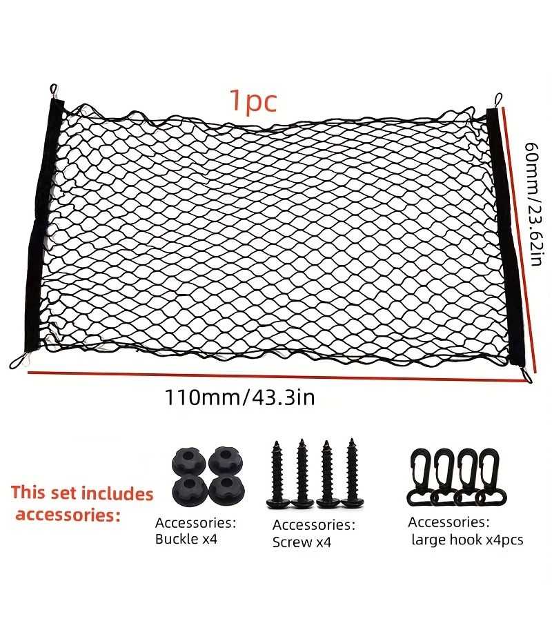 Heavy Duty Elastic Truck Bed Net High Elasticity Sturdy Frame Suitable For Pickup Trucks And Trailers All Weather Cargo Carrier Set 1 - Image 2