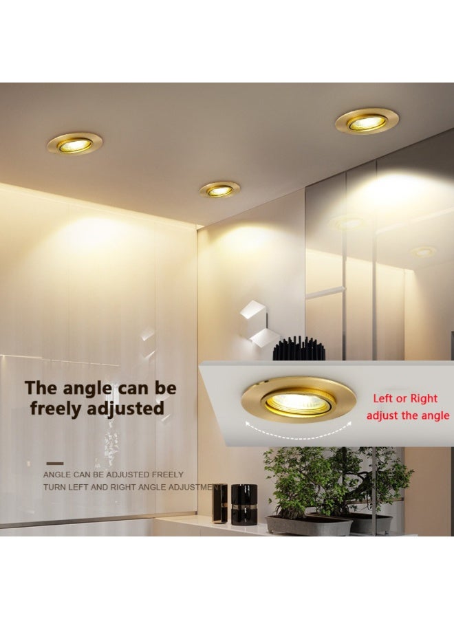 م.م.ذ  دحاولا صخشلا ةكرش اهمزاولو ةرانلا  تادعم ةراجتل زنيل دنآ وتلب سبوت لايت سقفي LED COB من PLATO بقدرة 5 واط | متحرك | هيكل فضي وذهبي | إضاءة دافئة 3000 كلفن - Image 5