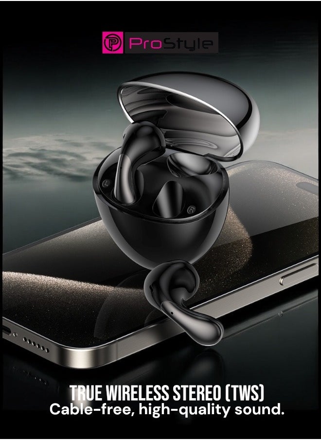 Prostyle Earbuds True Wireless Stereo Bass Boost Headphones, Bluetooth IPX7 water resistance For iPhone, Android And More - Black  - Image 5