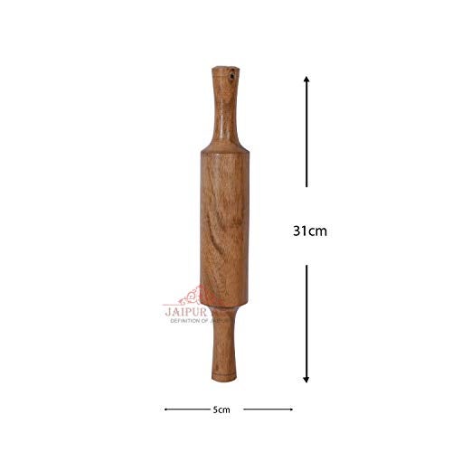 Jaipur Ace Indian Marble Roti Maker/White Rolling Pin Board 10 Inch Diameter (Stone) (Green Roti Maker with Belan) - Image 4
