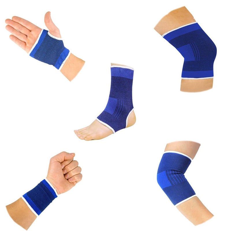 BNYD 10-Piece Compression Support Brace Set for Knee, Elbow, Wrist, Palm & Ankle â€” Full Body Pain Relief, Sports Injury Protection, Joint & Muscle Support for Men & Women (5 Pairs) - Image 1