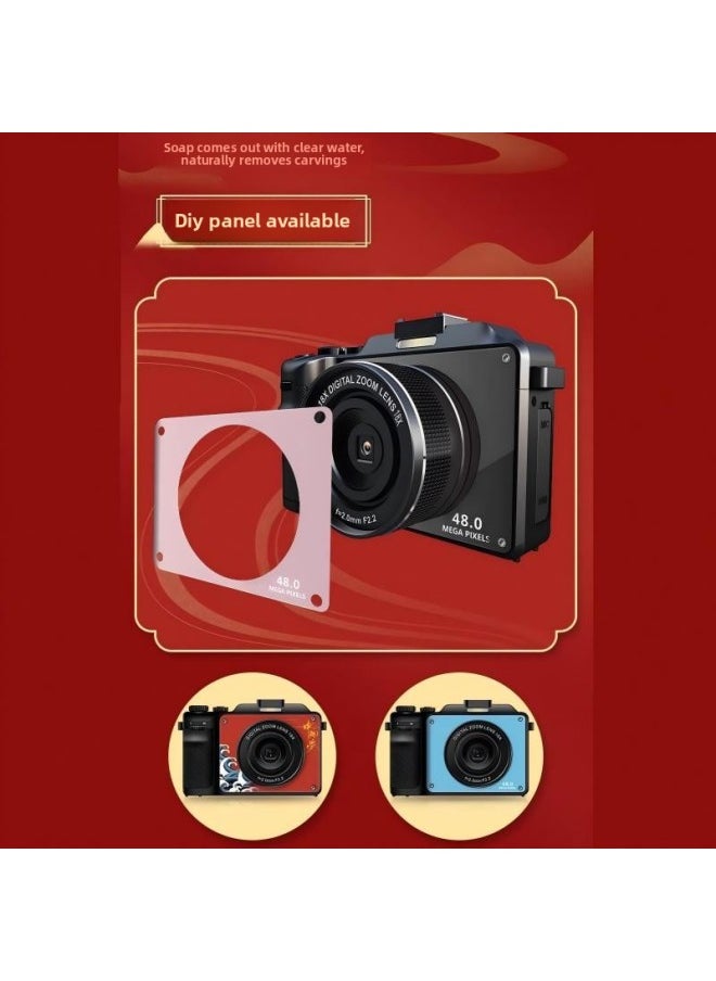 Generic Y X10 Digital Camera HD Student Entry SLR Travel Camera Micro Single Anti-shake Photo-Body Color:Black-package Four  - Image 4