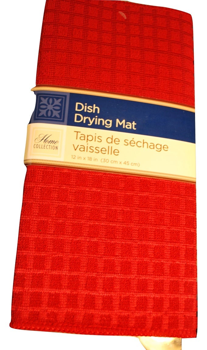 RED DISH DRYING MAT 12 X 18