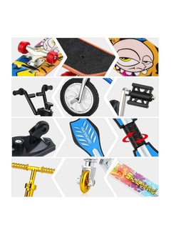 Y&D Mini Skateboard Finger Toys Set 18 Pieces Includes Skateboards Bikes Scooter Scooters and Matched Wheels Tools Accessories Educational for Party Favors  - Image 2