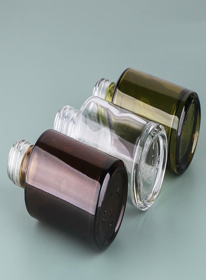 erioctry 2PCS 60ML/2OZ Empty Refillable Glass Creams Lotions Bottles with Pump Vial Cosmetic Liquid Foundation Dispenser Jars Makeup Emulsion Liquids Storage Travel Container - Image 5