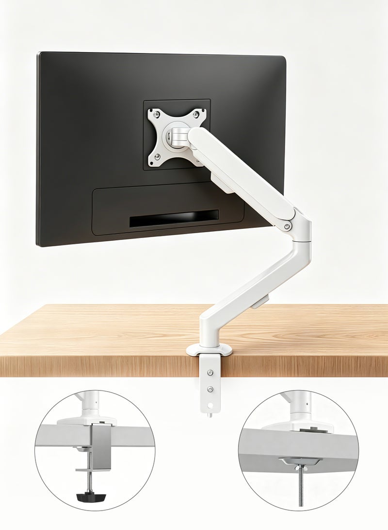 ANYOUI Monitor Desk Mount Single Arm Stand, Full Motion Monitor Arm (Holds up to 2-9kG) with Gas Spring for 13 to 32 Inch LCD LED Computer Monitor - Image 1