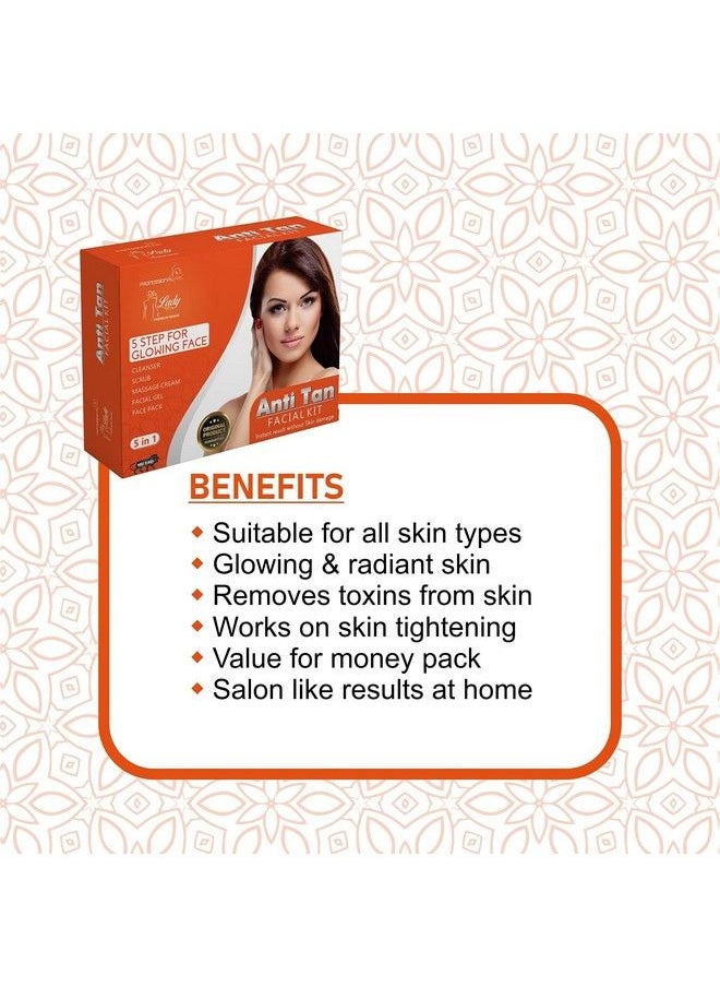 professional feel - Blue Lady Anti Tan Facial Kit With Face Massage Best Face Skin Care Radiant/Skin Whitening Brighten Glowing/Bridal Glow Diamond (275 G) - Image 1