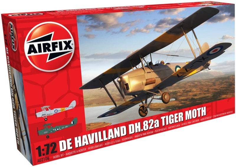 Airfix De Havilland DH82a Tiger Moth 172 Military Aviation Plastic Model Kit A02106 - Image 2