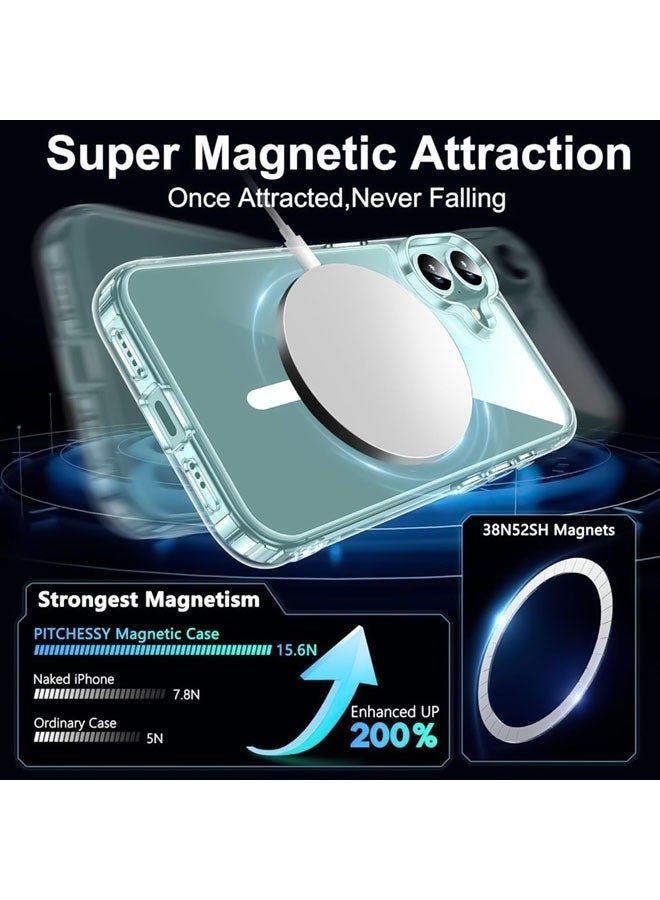 DUSALA Privacy Case for iPhone 16, Clear Magnetic iPhone 16 Phone Case with Privacy Screen Protector & Camera Protector, Ultra Slim Shockproof TPU Bumper Hard PC Cover - Image 5