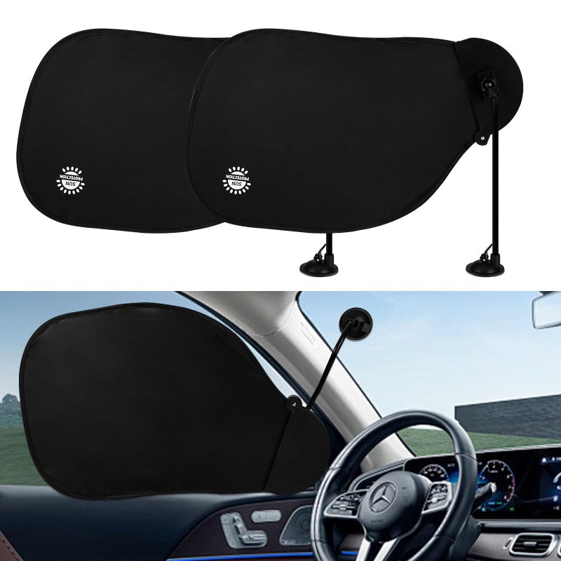 Car Window Sunshade  360Degrees Rotating OmniDirectional Car Sunshade New Hardcore Sun Protection Sunshade for Front Side Window Car Seat Sun Protection Strong Sun Protection for Children 2Pack