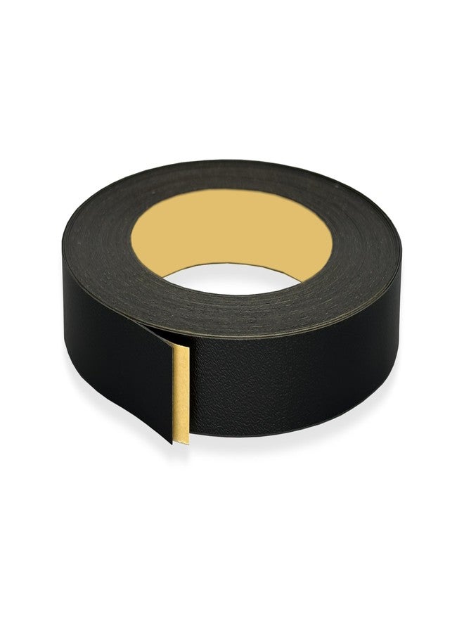 UNMAR Black PVC 1 1/2 inch x 50 ft Edge Banding Tape Peel Stick Adhesive Veneer Edging Trim Wood Laminate Cabinet Furniture Plywood Formica Shelf Countertop Table Repair Strip Band Roll - Image 1