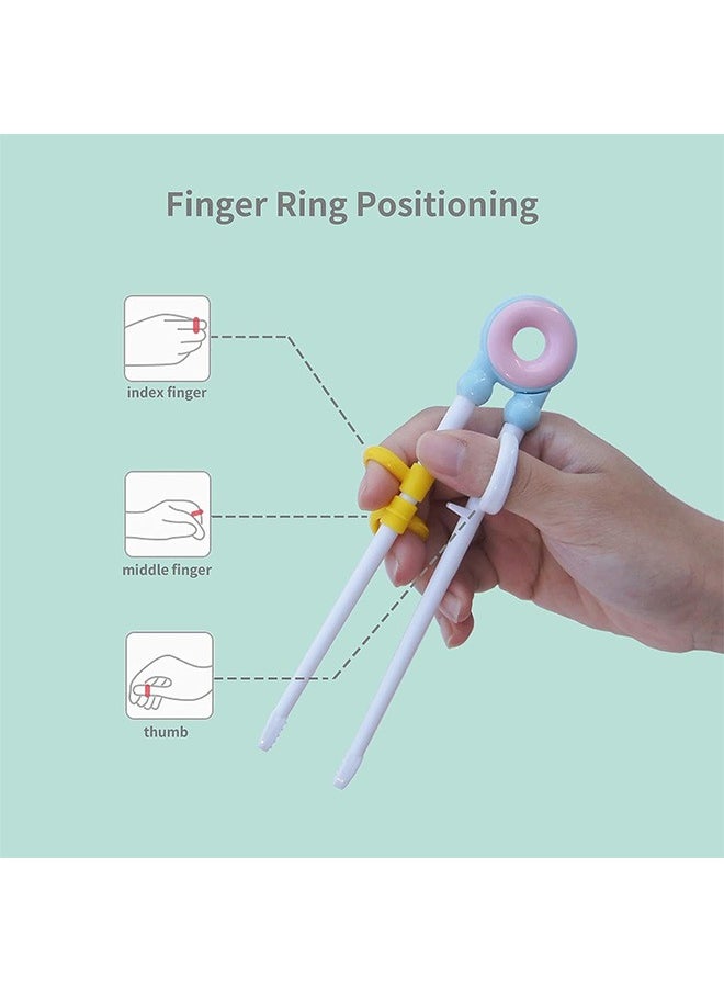 Generic - Toddler Training Plastic Chopsticks, Donut Cartoon DesignEasy to Use Learning Reusable Chopsticks Helper, for Kids Child Baby Adults Beginners - Image 1