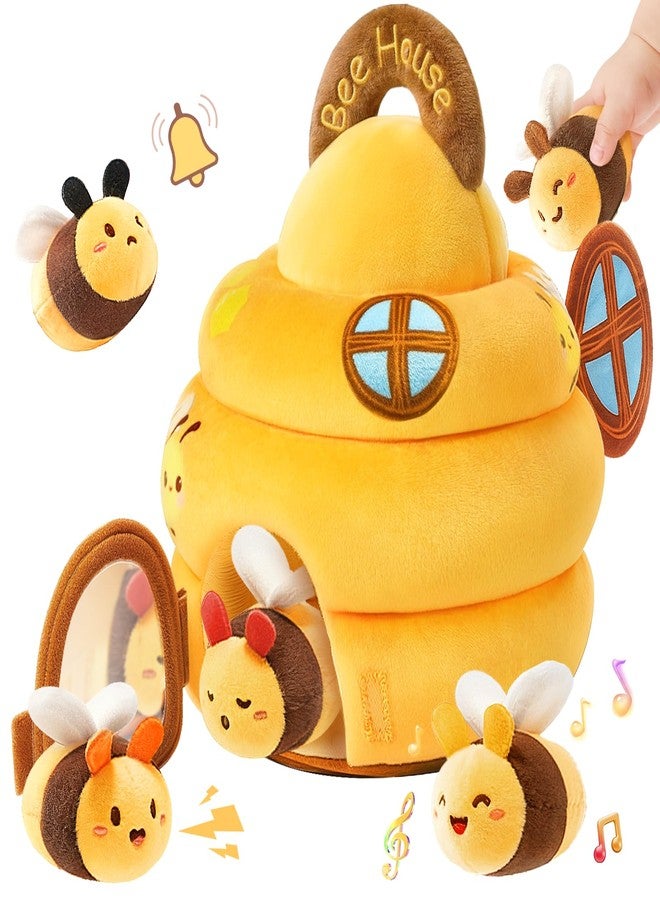 TOHIBEE Baby Toys 6-12 Months, Soft Beehive with 5 Sensory Bees Toys - Image 1