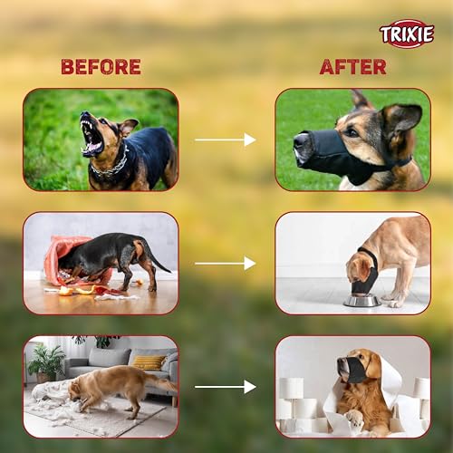 Trixie Nylon Muzzle for Dogs, Made with Durable Nylon, Lightweight and Fully Adjustable, Helps Protect Your Dog and The Surroundings, Can be Used During Exercise and Play - S–M - Image 3