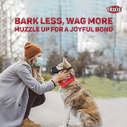 Trixie Nylon Muzzle for Dogs, Made with Durable Nylon, Lightweight and Fully Adjustable, Helps Protect Your Dog and The Surroundings, Can be Used During Exercise and Play - S–M - Image 2
