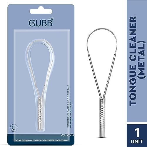 GUBB Metal Tongue Cleaner For Kids & Adults | For Fresh Breath & Bacteria Removal | Improved Taste Sense & Oral Hygiene | Ayurvedic Tongue Scraper For Bad Breath (With Loop) - Image 2