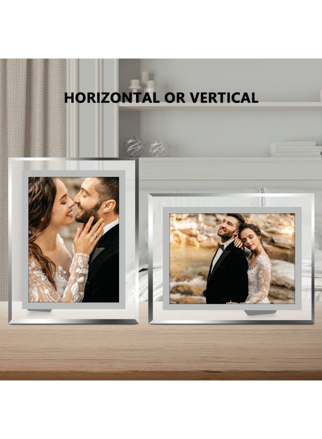 SANMUGEED 4 Pack 4x6 Picture Frame, Glass Photo Frames Made of High Definition Real Glass Display Pictures Horizontal or Vertical for Table - Image 4