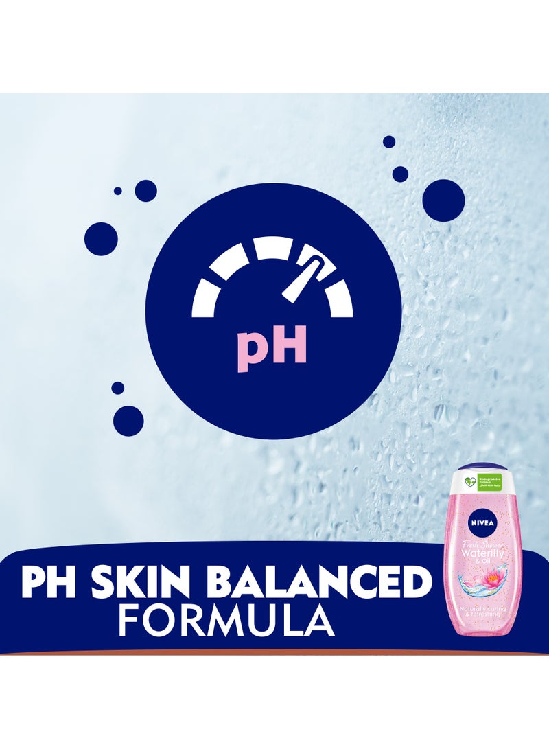 Nivea جل استحمام غسول الجسم زنبق الماء وزيت مع لآلئ زيت العناية ورائحة زنبق الماء عبوة من 3 - Image 4