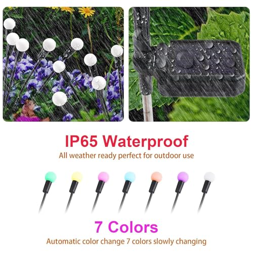 GIGAWATTS GW-305WW 10 LED Solar Garden Light – Firefly, 3V Panel, 600mAh Battery, BIS Approved, IP65 Waterproof, Automatic Outdoor Light for Garden, Lawn, Patio, Pathway (1 Pack, Multicolor) - Image 4