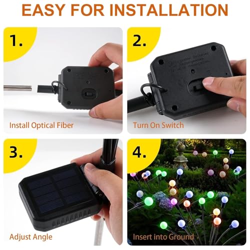 GIGAWATTS GW-305WW 10 LED Solar Garden Light – Firefly, 3V Panel, 600mAh Battery, BIS Approved, IP65 Waterproof, Automatic Outdoor Light for Garden, Lawn, Patio, Pathway (1 Pack, Multicolor) - Image 5