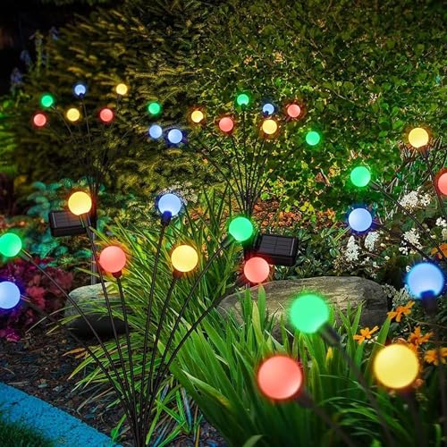 GIGAWATTS GW-305WW 10 LED Solar Garden Light – Firefly, 3V Panel, 600mAh Battery, BIS Approved, IP65 Waterproof, Automatic Outdoor Light for Garden, Lawn, Patio, Pathway (1 Pack, Multicolor) - Image 1