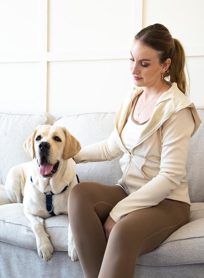 DF Freedom No Pull Martingale Dog Harness and Leash Set, Front Clip Adjustable Harness with Reflective & Padded Handle, Easy Walking & Training, Navy Blue, 1", Chest 30.4" - 45.2" - Image 5