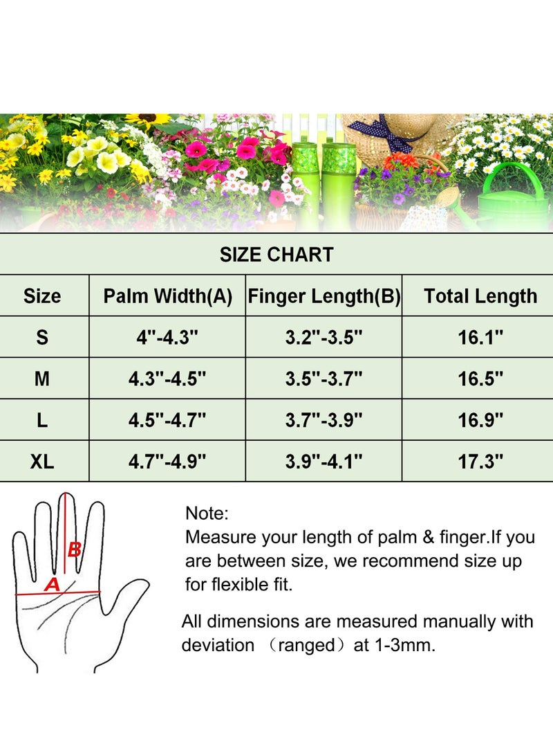 Excefore Heavy Duty Gardening Gloves, Rose Pruning Gloves for Men & Women, Long Thorn Proof Gardening Gloves, Breathable Leather Gauntlet , Best Garden Gifts & Tools for Gardener (Size: M)  - Image 2