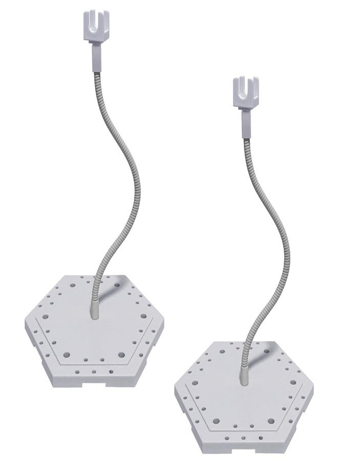 FaitAtten Hobby Display Stand,Model Action Base Display Stand Action Figure Stand with Adjustable Serpentine Arm Compatible with HG RG BB SD SHF Gundam Universal Models Stand (2 Pcs White) - Image 1