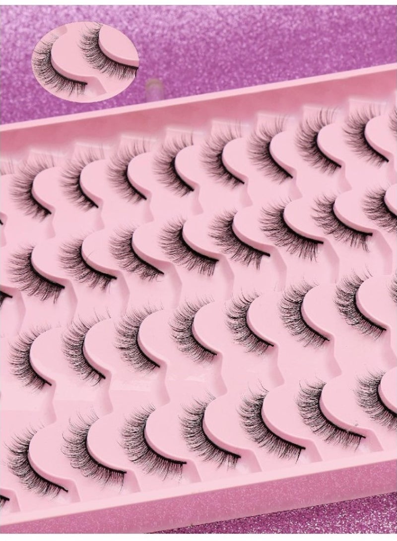 Royal 20 Pairs Natural Thick Long Flying False Eyelashes - Image 3