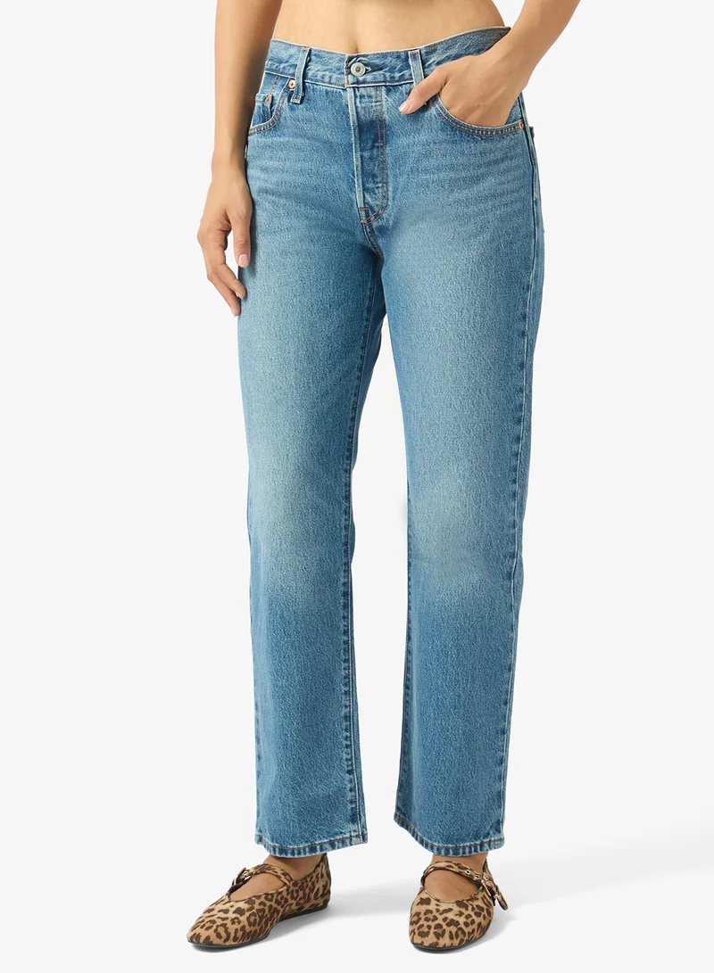 Levi's Women's 501'90s Dark Indigo Straight Fit Mid Rise Jeans