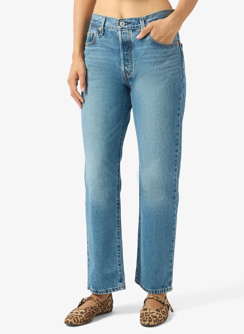 Levi's Women's 501 '90s Dark Indigo Straight Fit Mid Rise Jeans