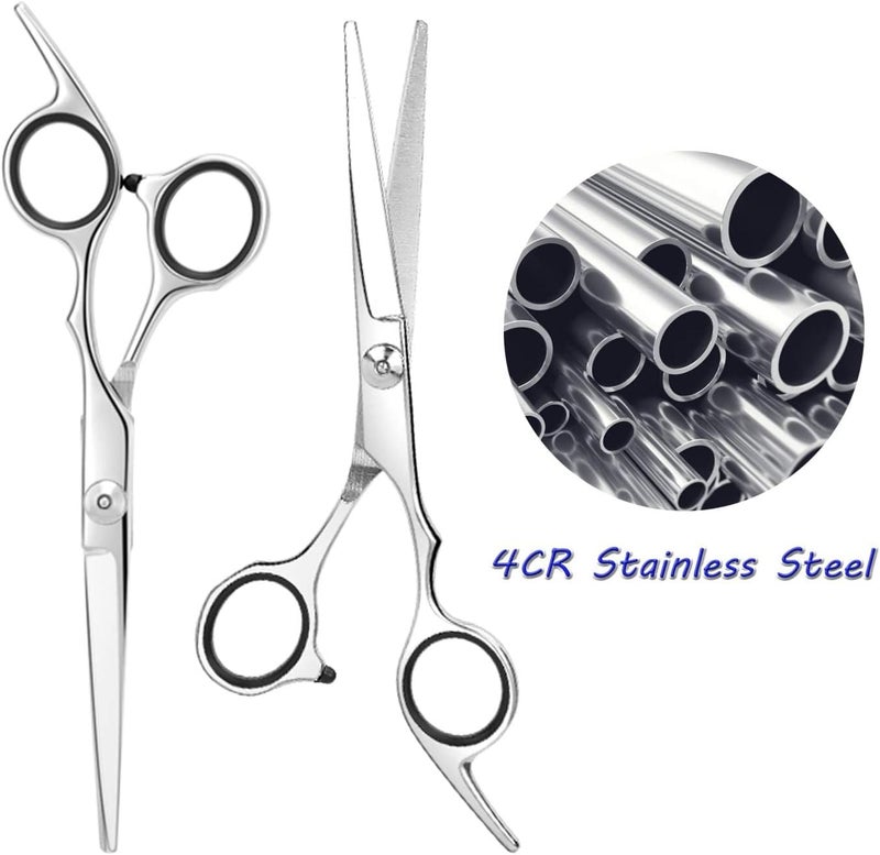 Essoy Professional Hair Cutting Scissors/Shears (6.7-Inches), Stainless Steel Haircut Scissor with Fine Adjustment Screw for Home Salon,Barber Hairdressing Scissor for Women Men Kids - Image 4