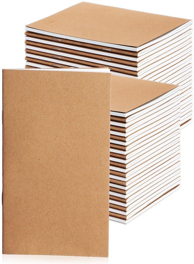 Epakh 25 Pack Mini Blank Kraft Notebooks, Brown - Image 1