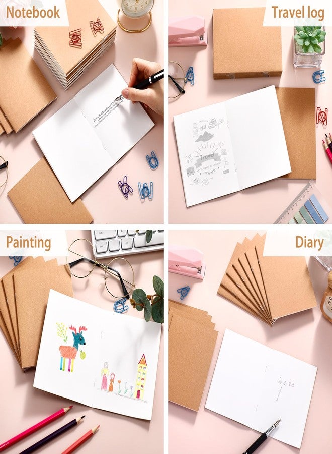 Epakh 25 Pack Mini Blank Kraft Notebooks, Brown - Image 5