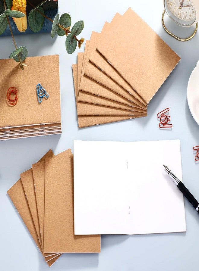 Epakh 25 Pack Mini Blank Kraft Notebooks, Brown - Image 4