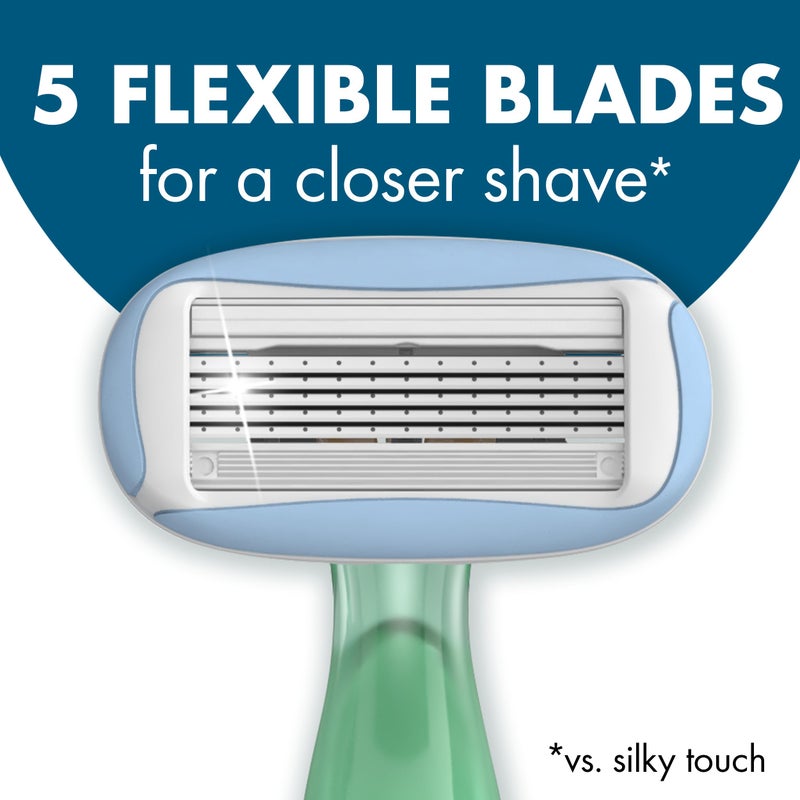 BIC Soleil 5 Escape Scented Women's Disposable Razors, 5 Blades, Comfortable Shave, Jasmine & Eucalyptus Scented Handle Shaving Razors for Women, 2 Count - Image 3