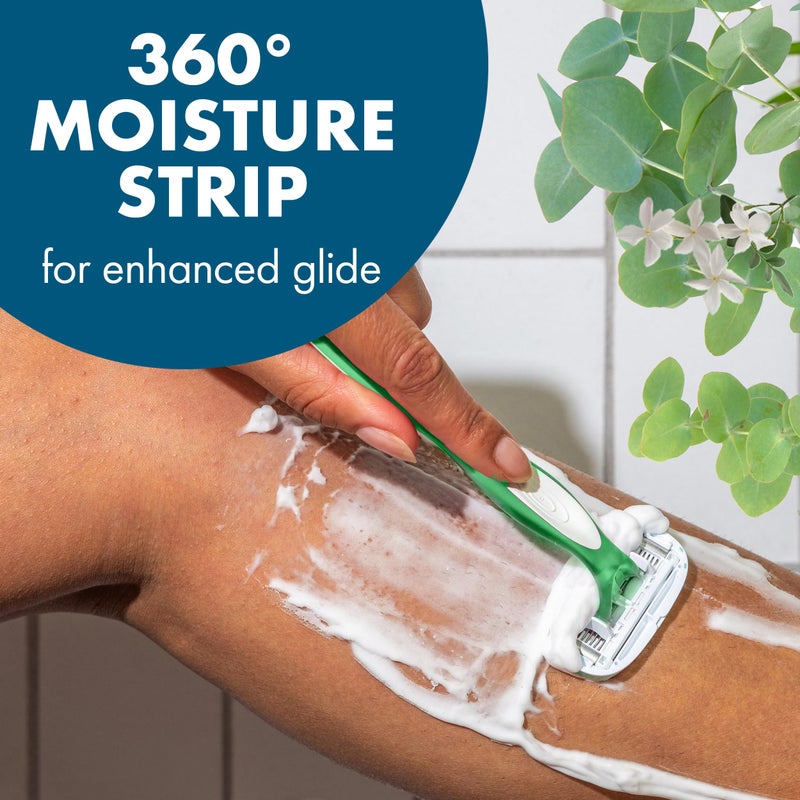 BIC Soleil 5 Escape Scented Women's Disposable Razors, 5 Blades, Comfortable Shave, Jasmine & Eucalyptus Scented Handle Shaving Razors for Women, 2 Count - Image 4