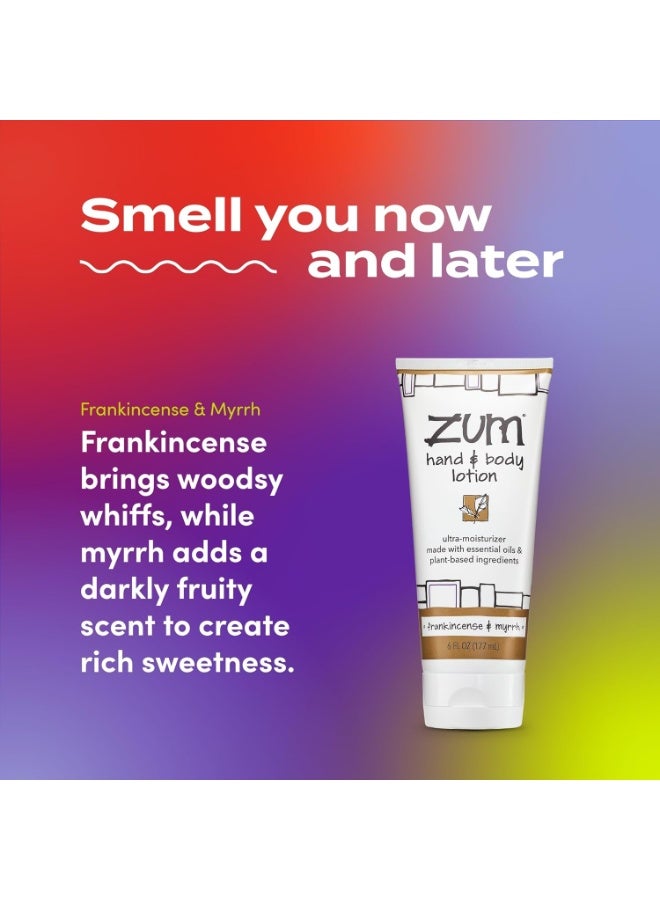 ZUM Zum Indigo Wild Hand & Body Lotion - Natural Hand Lotion for Dry Hands - Body Lotion for Women & Men - Body Moisturizers Include Shea Butter, Jojoba Oil & More - Frankincense & Myrrh Scent - 6 fl oz - Image 3